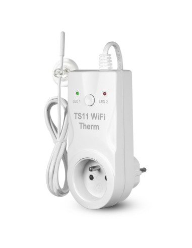 WiFi zásuvkový termostat pro sálavé topné panely TS11