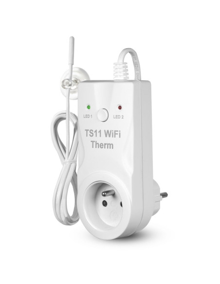 WiFi zásuvkový termostat pro sálavé topné panely TS11