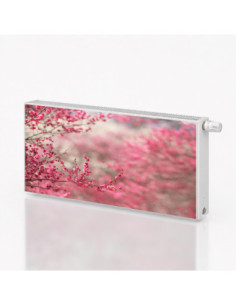 Magnetická fólie na radiátor Sakura — bokeh | Magnetická fólie na míru