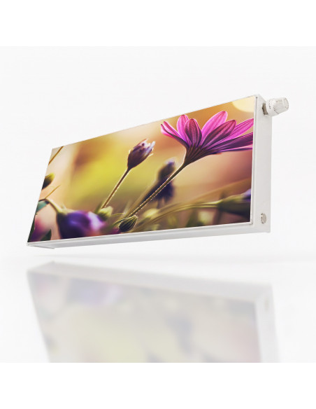 Magnetická fólie na radiátor Fialožlutý bokeh | Magnetická fólie na míru
