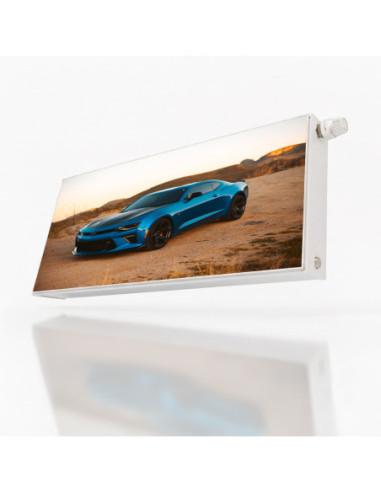 Magnetická fólie na radiátor Modré sportovní auto | Magnetická fólie na míru