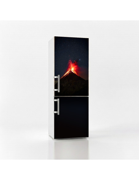 Magnetická fólie na lednici Sopečná erupce | Magnetická fólie na míru