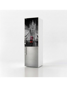 Magnetická fólie na lednici Tower Bridge černobíle | Magnetická fólie na míru