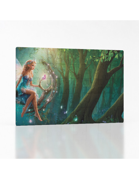 Kouzelné puzzle Zelený vílí motiv | Bydleníutulné.cz