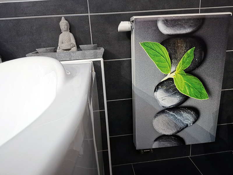 Feng Shui kameny na radiátoru v interiéru